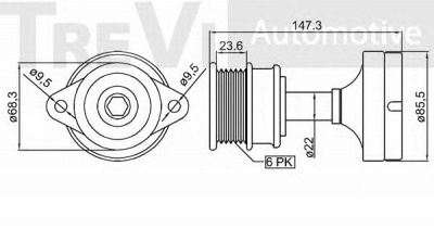 TREVI AUTOMOTIVE ap1141 -  Механизм свободного хода генератора